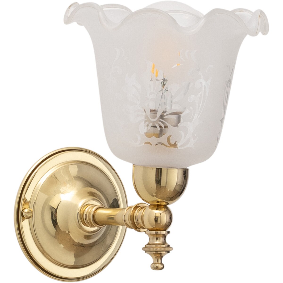 Waubra Wall Light Brass With 5008 Glass - 3000332
