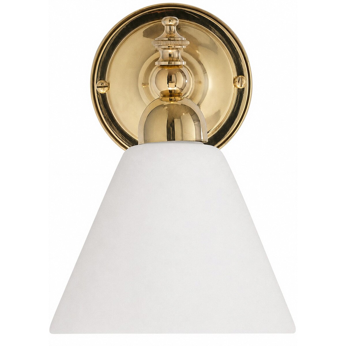 Waubra Wall Light Brass With Cono Opal Glass - 3000334