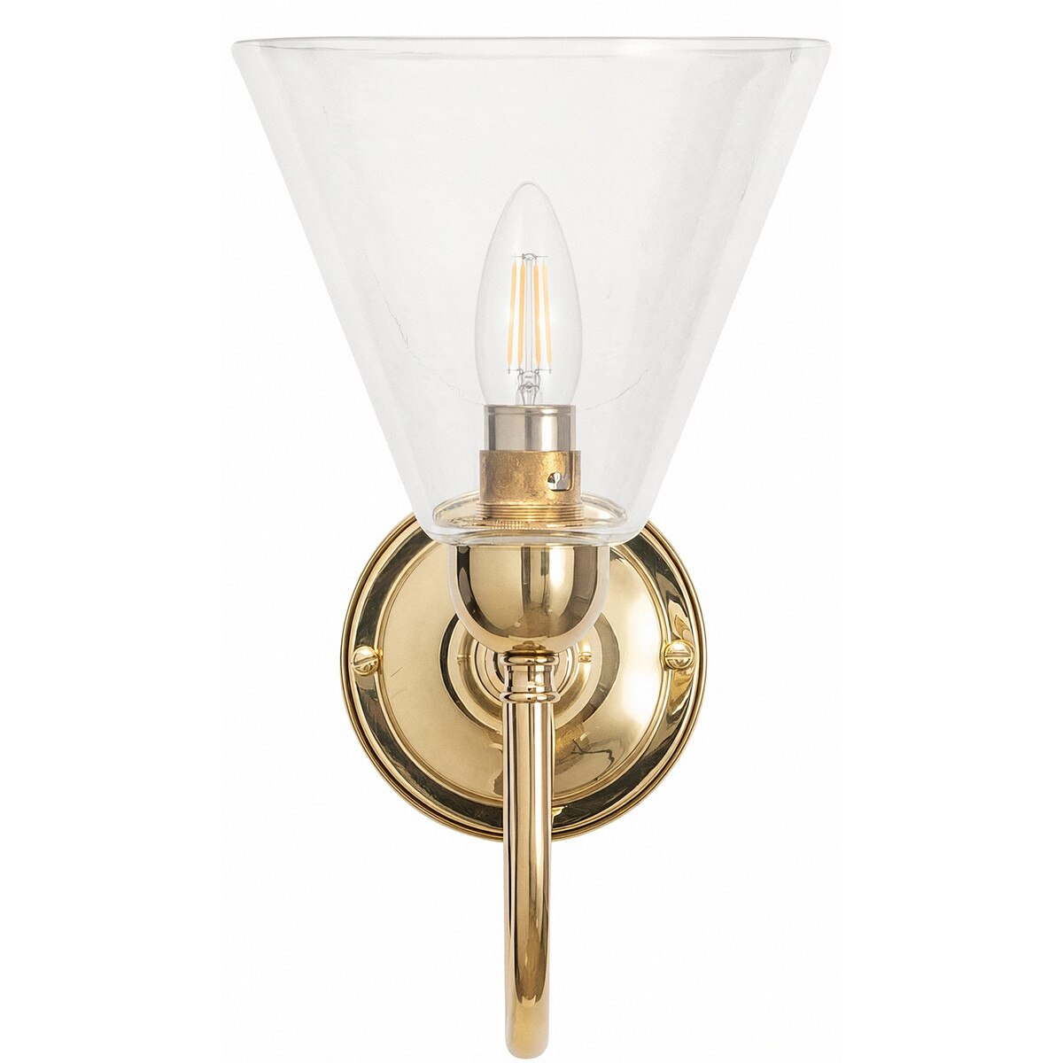 Loxton Wall Light Brass With Cono Clear Glass - 3001175