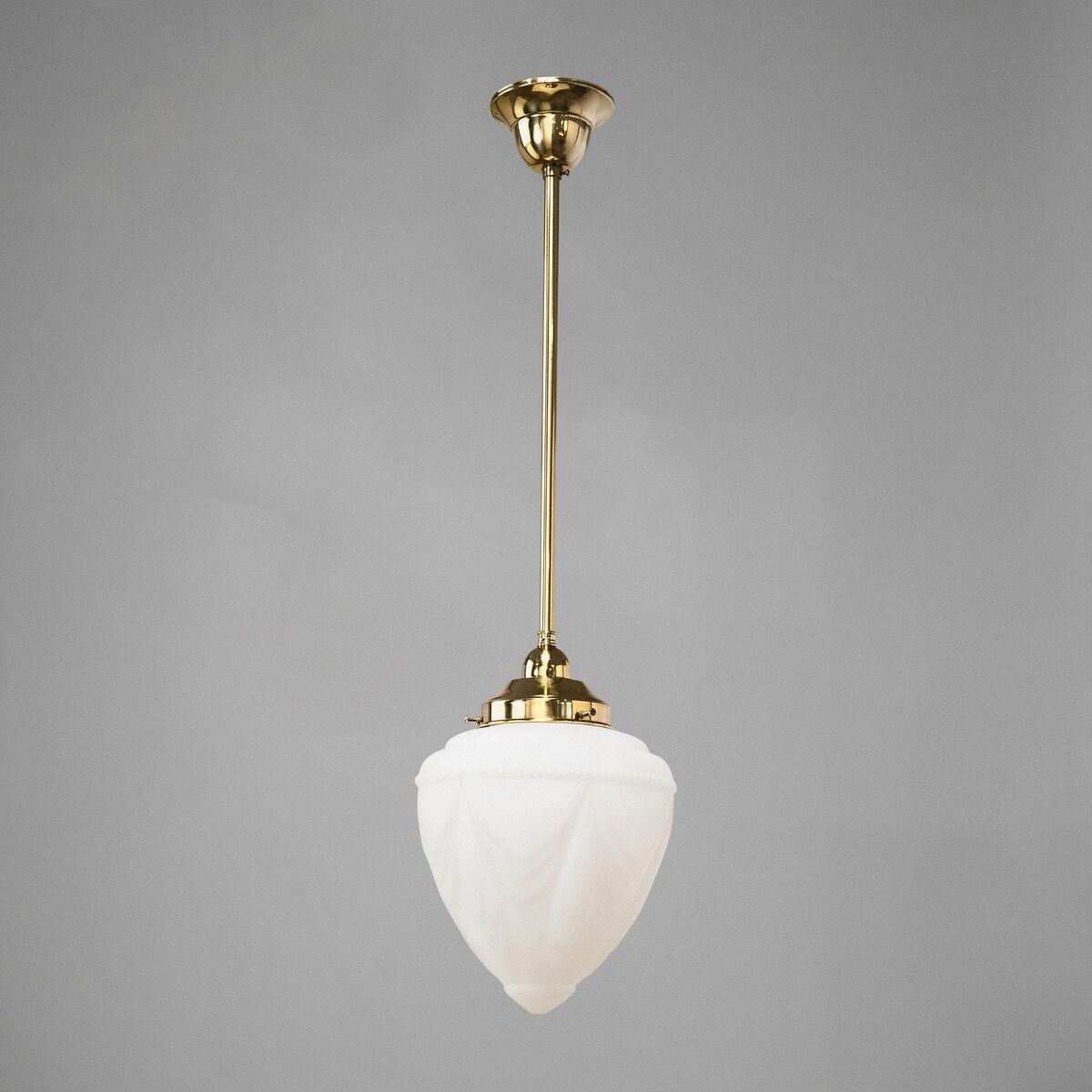 Single Rod Pendant Brass With 8" Empire Opal Matt Glass - 3001242