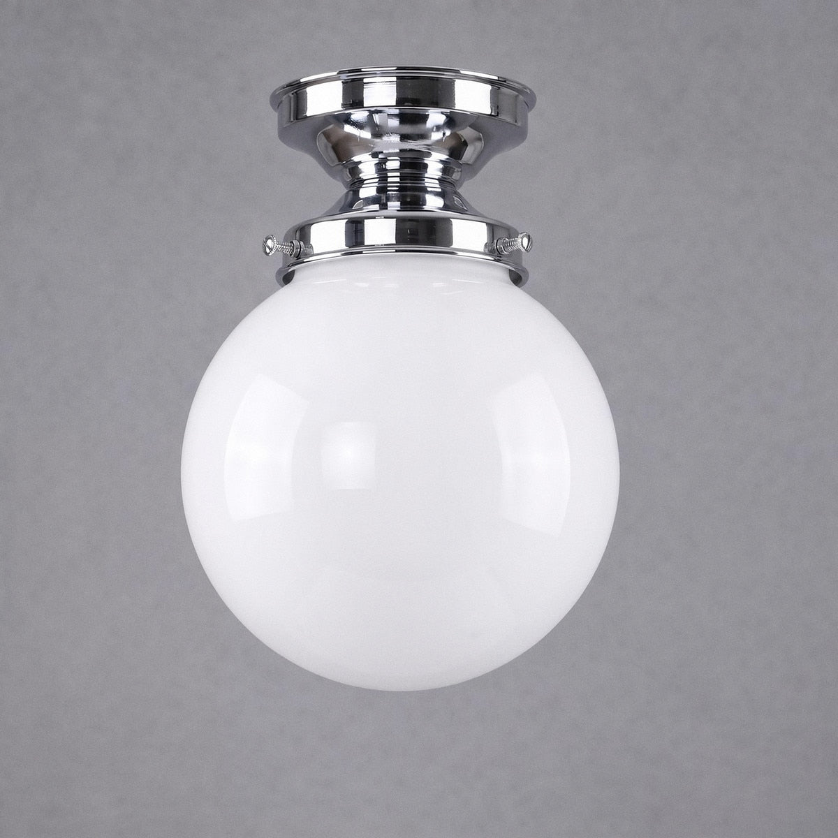 DIY Batten Fix Chrome With 6" Sphere Opal Gloss Glass - 3010024