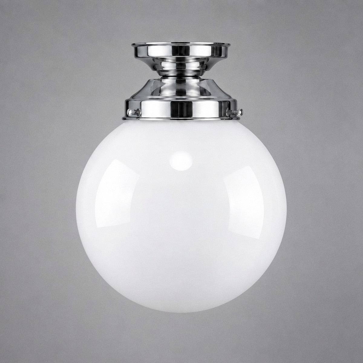 DIY Batten Fix Chrome With 8" Sphere Opal Gloss Glass - 3010033