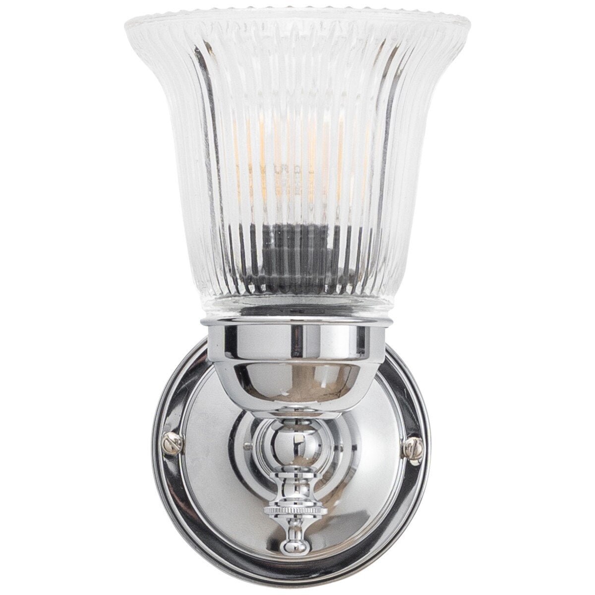 Kline Wall Light Chrome With Zipper Clear Glass - 3010090