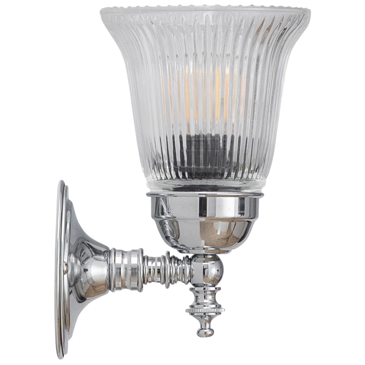 Kline Wall Light Chrome With Zipper Clear Glass - 3010090