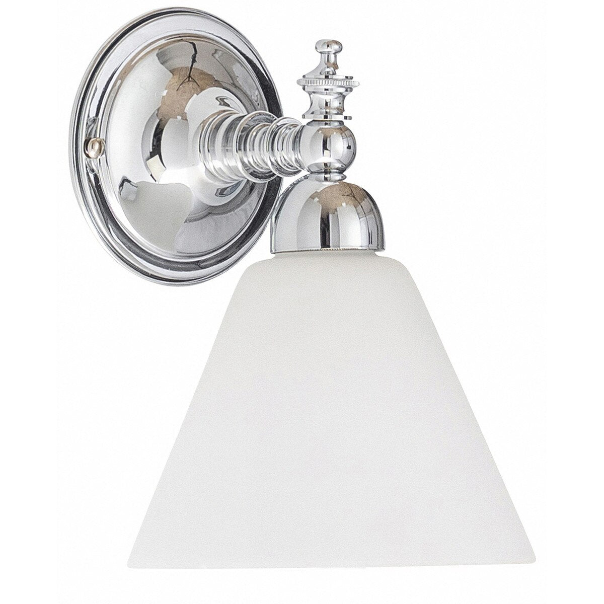 Koscina Wall Light Chrome With Cono Opal Matt Glass - 3010107