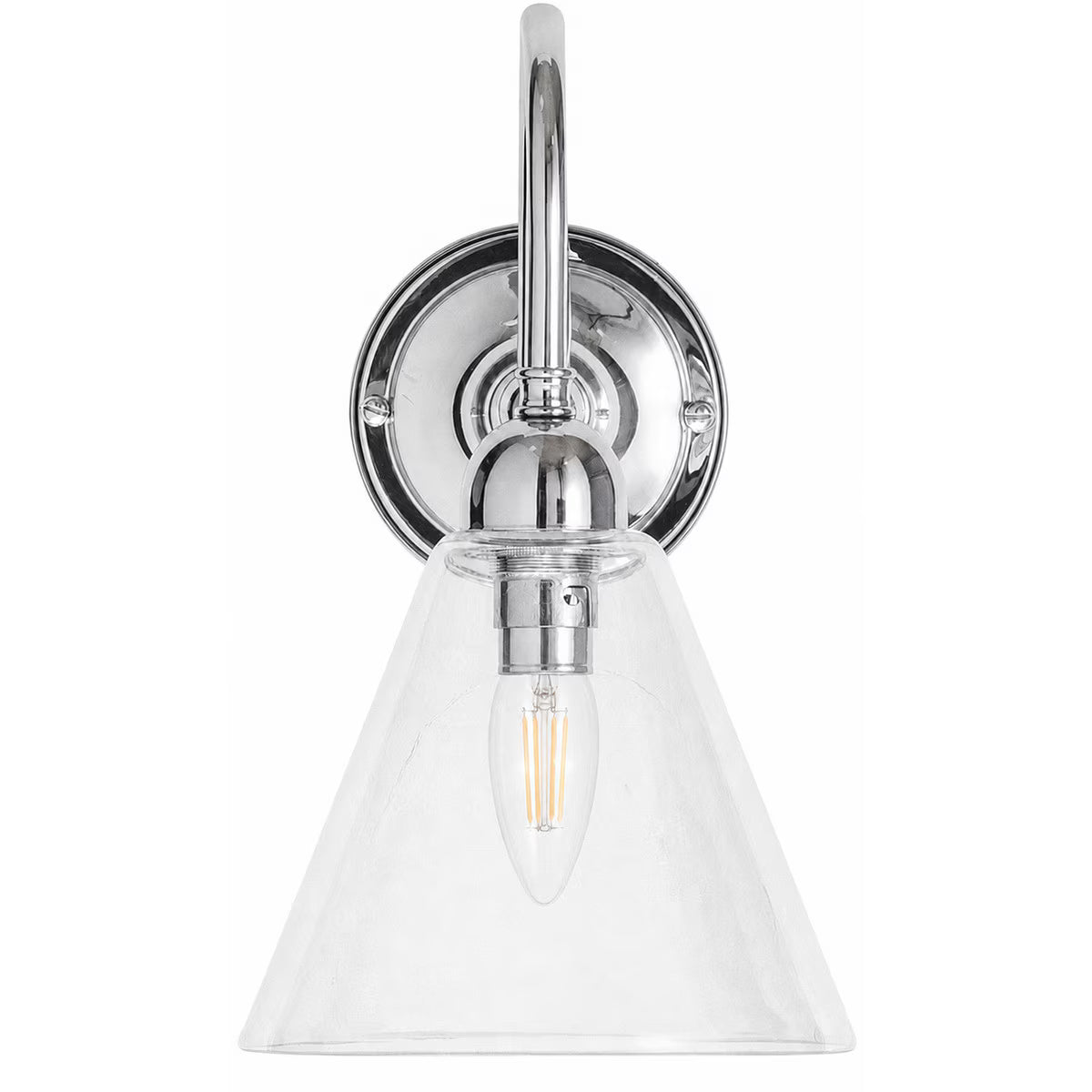 Loxton Wall Light Chrome With Cono Clear Glass - 3010110