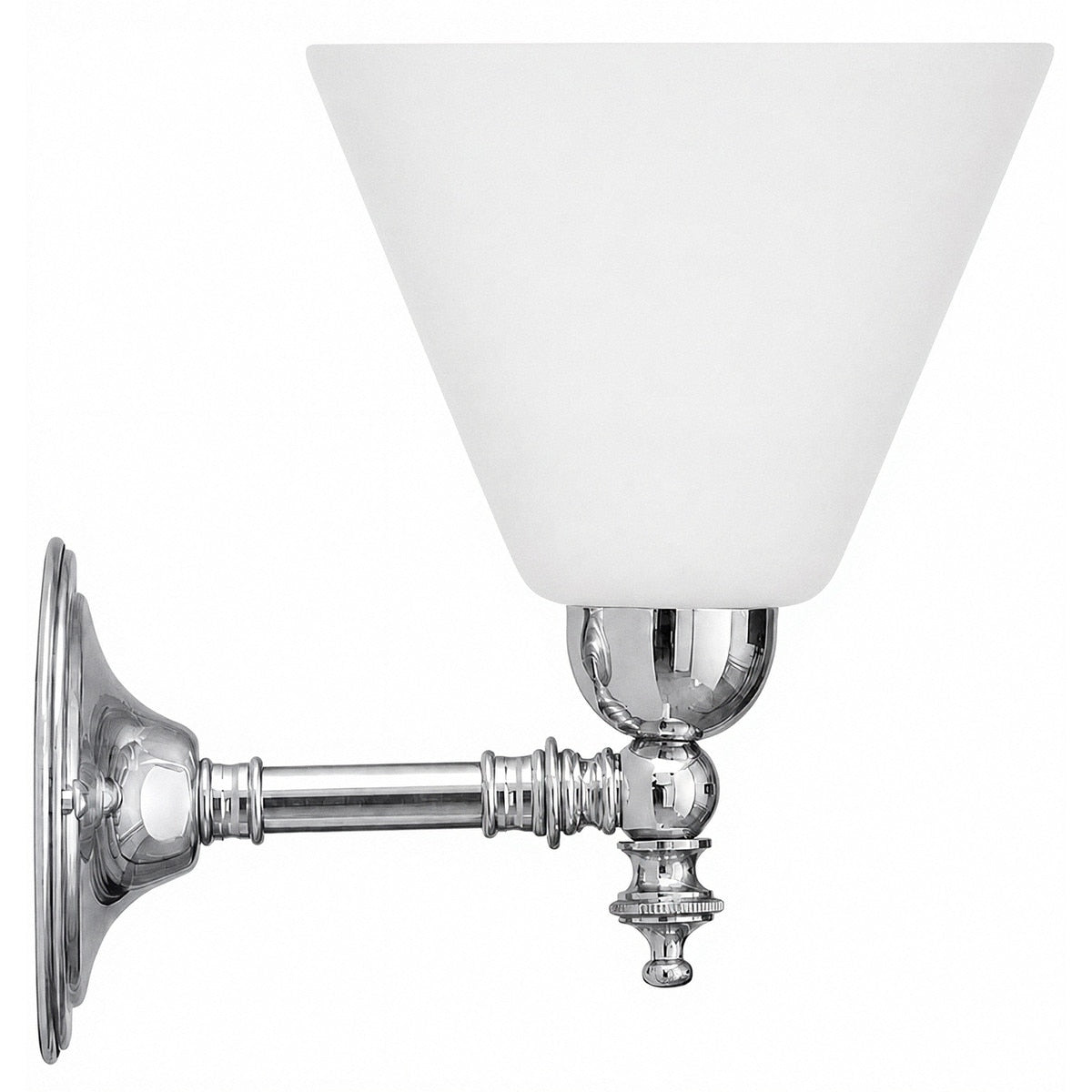 Waubra Wall Light Chrome With Cono Opal Glass - 3010219
