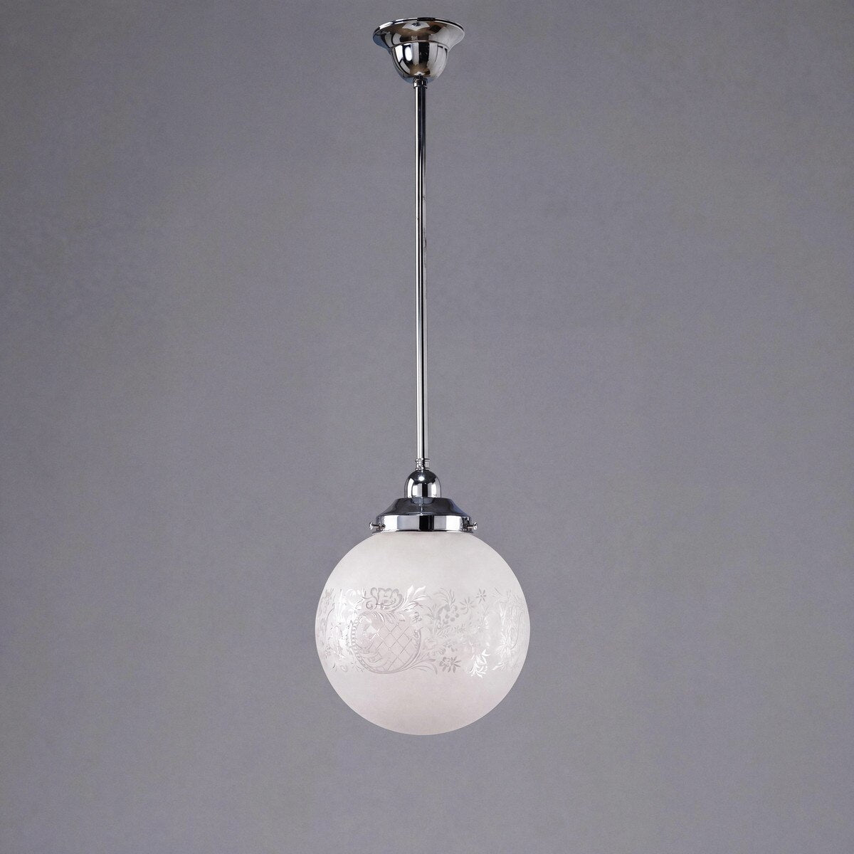 Single Rod Pendant Chrome With 10" Sheffield Glass - 3010238
