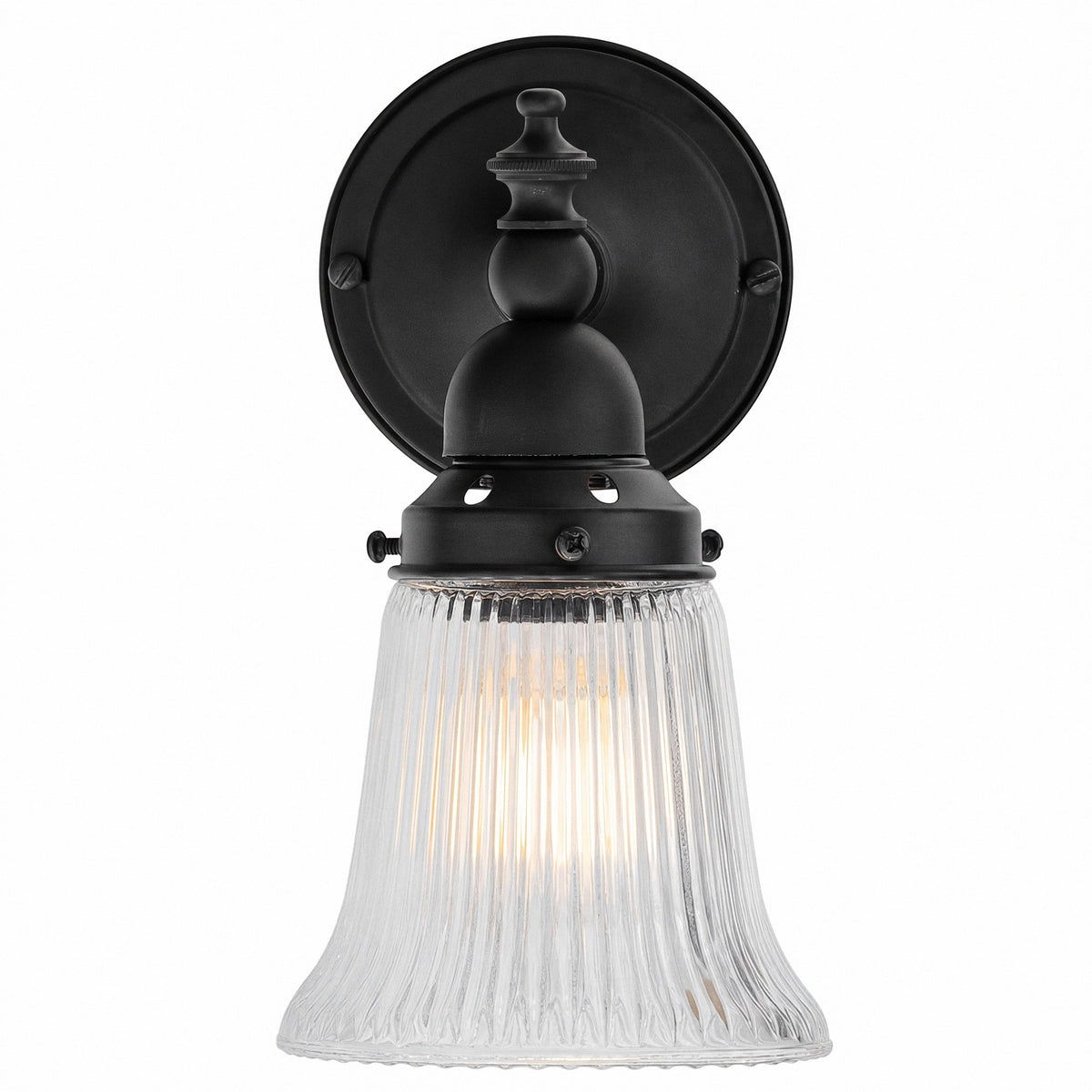 Koscina Wall Light Patina Black With Zipper 23 Clear Glass - 3020147