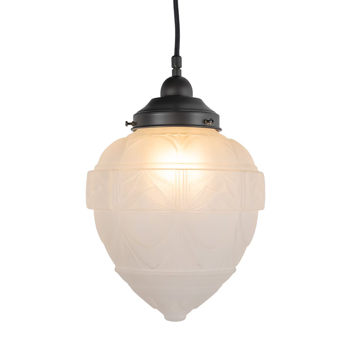 Asheville Pendant Light With Cloth Cord Patina & Frost - 3090339
