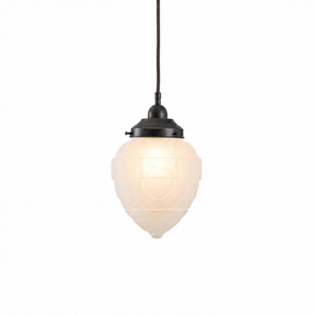 Asheville Pendant Light With Cloth Cord Patina & Frost - 3090339
