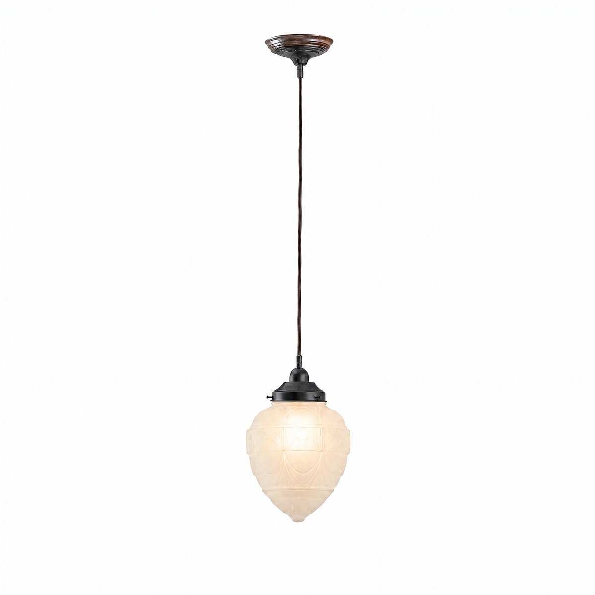 Asheville Pendant Light With Cloth Cord Patina & Frost - 3090339