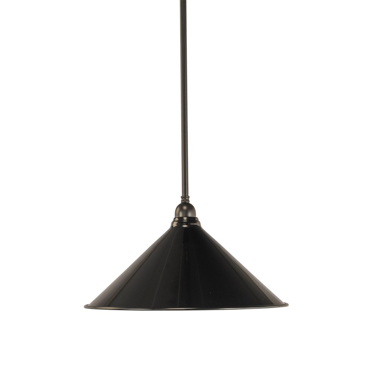 Edwardian 390mm Pendant Light on Rod Set 1/2" Patina & Black - 3090359