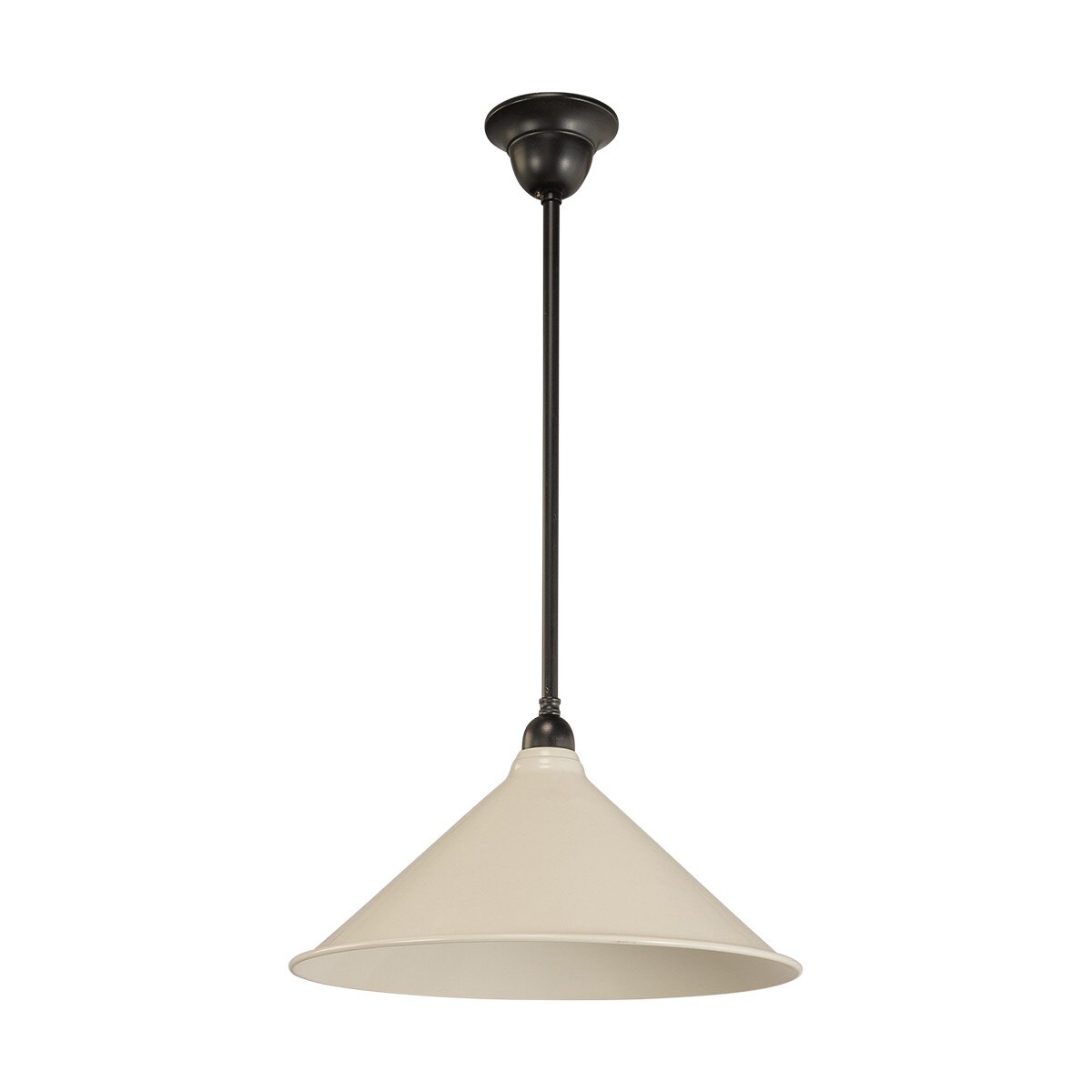 Edwardian 390mm Pendant Light on Rod Set 1/2" Patina & White - 3090367