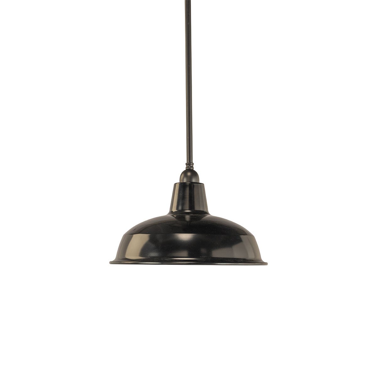 Warehouse 300mm Pendant Light on Rod Set 1/2" Patina & Black - 3090376