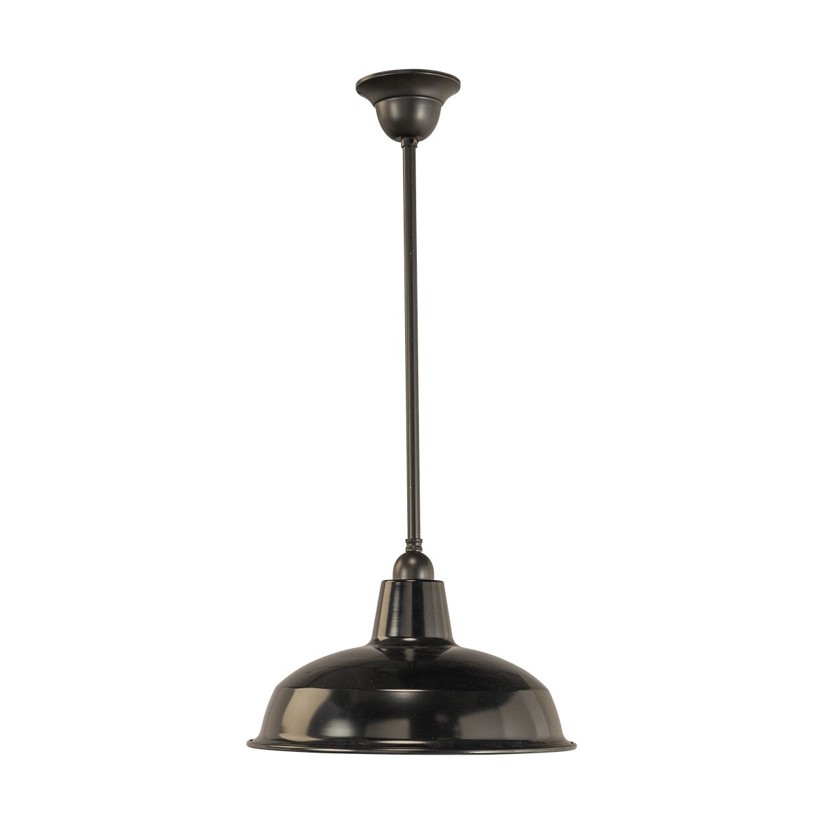 Warehouse 300mm Pendant Light on Rod Set 1/2" Patina & Black - 3090376