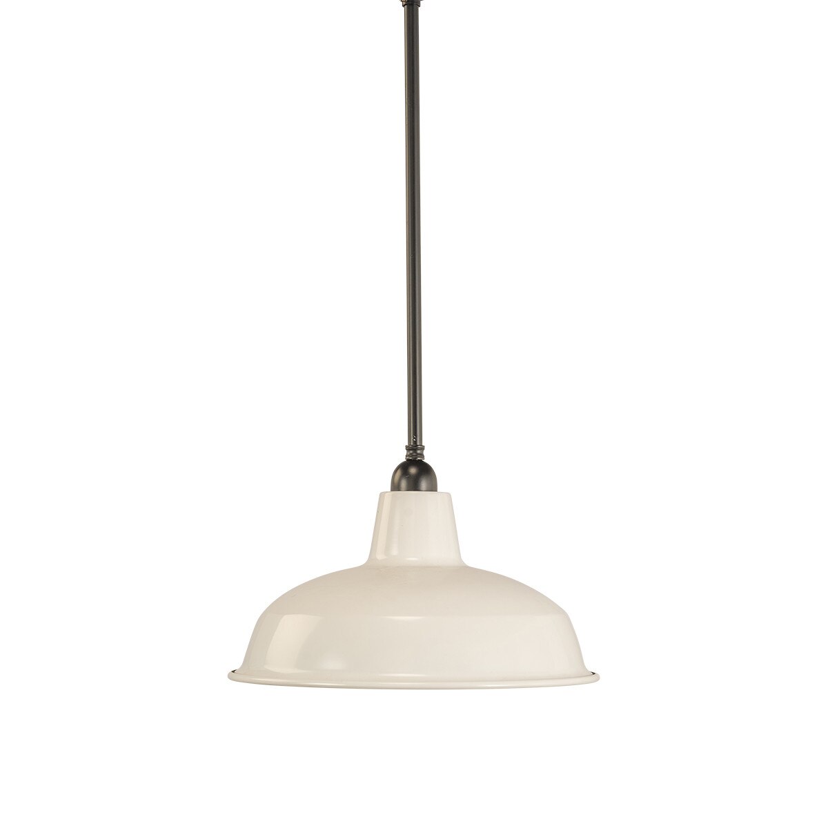 Warehouse 300mm Pendant Light on Rod Set 1/2" Patina & White - 3090384