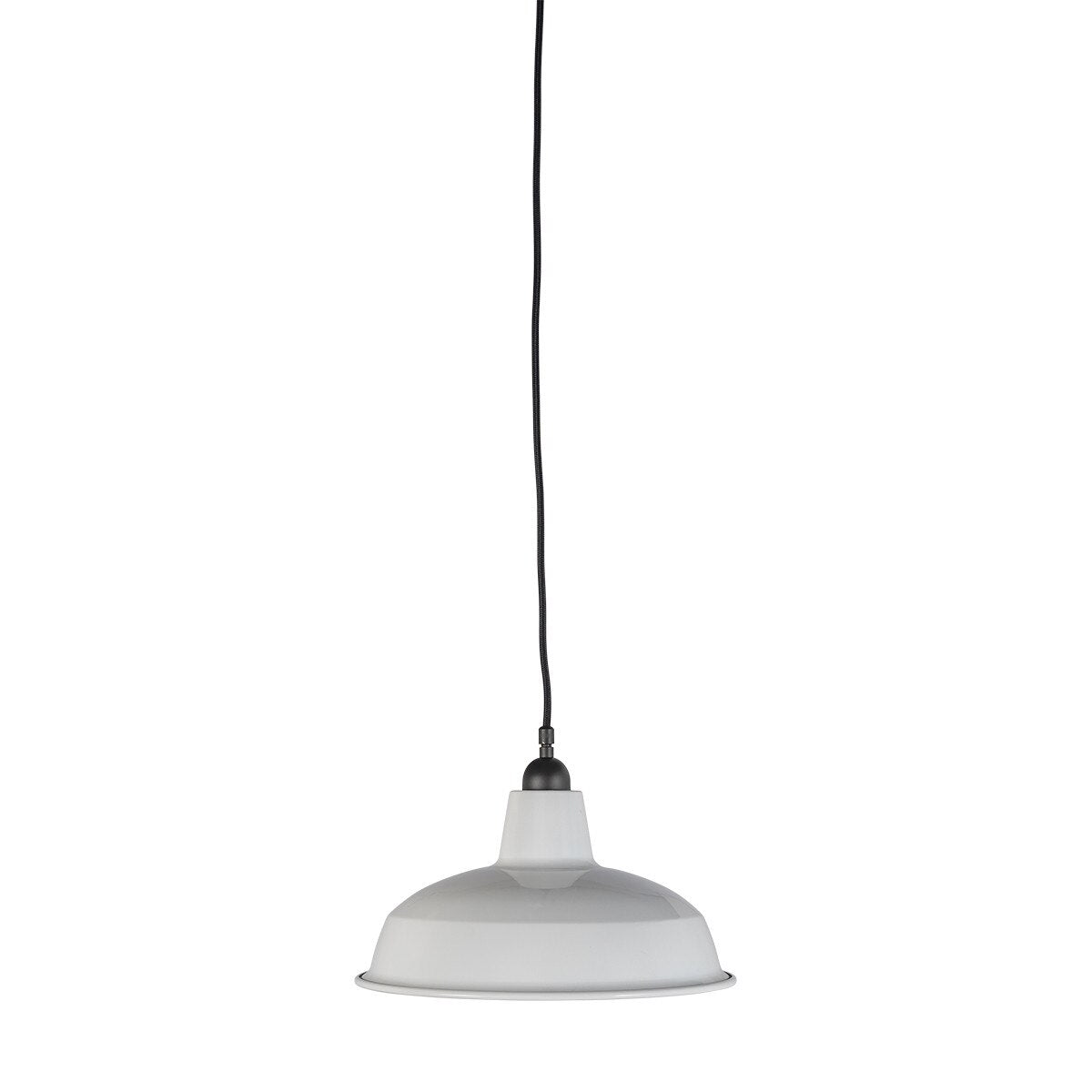 Warehouse 300mm Pendant Light on Cloth Cord Patina & White - 3090386