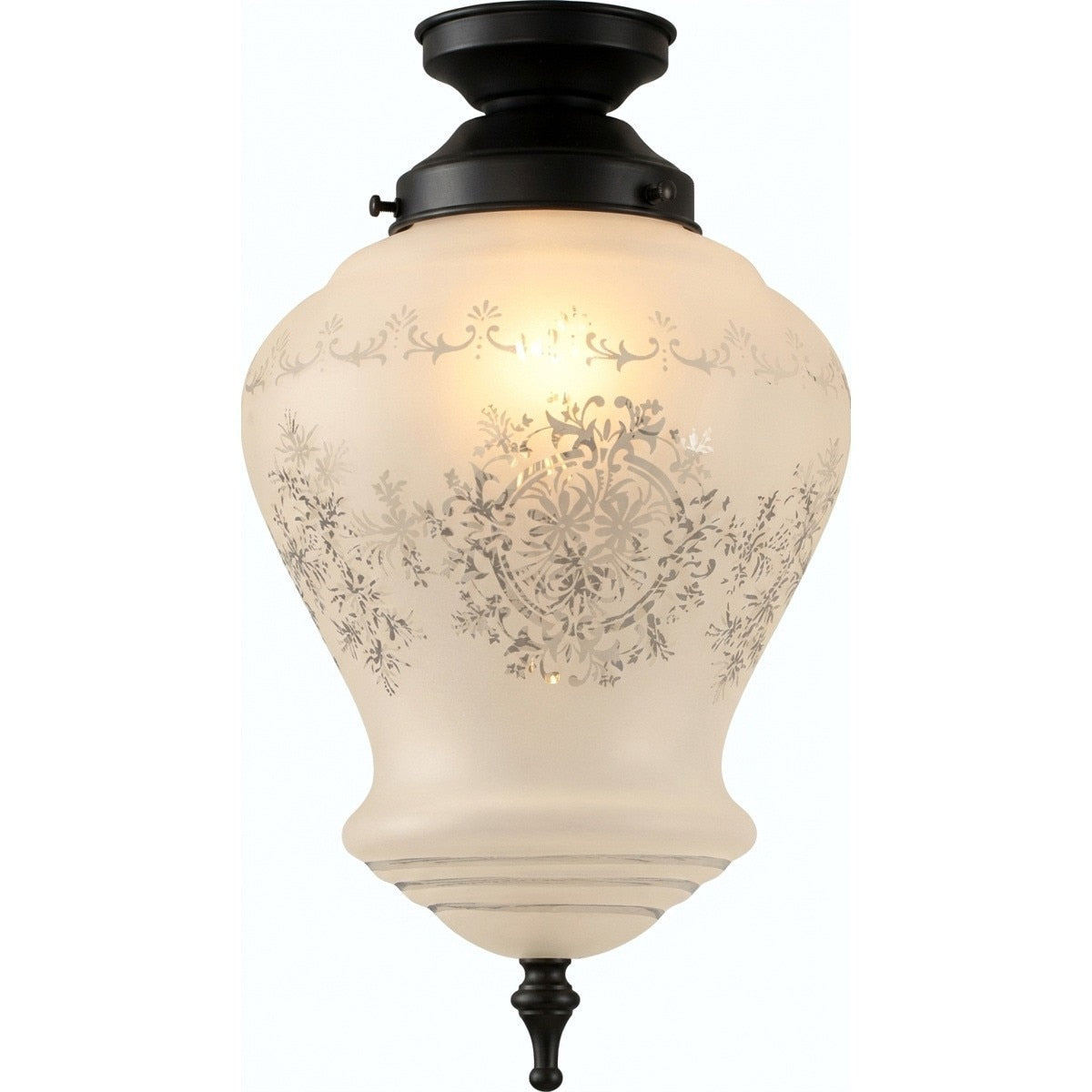 Cambridge Large Batten Fix Light Patina & Frost Etched - 3090393
