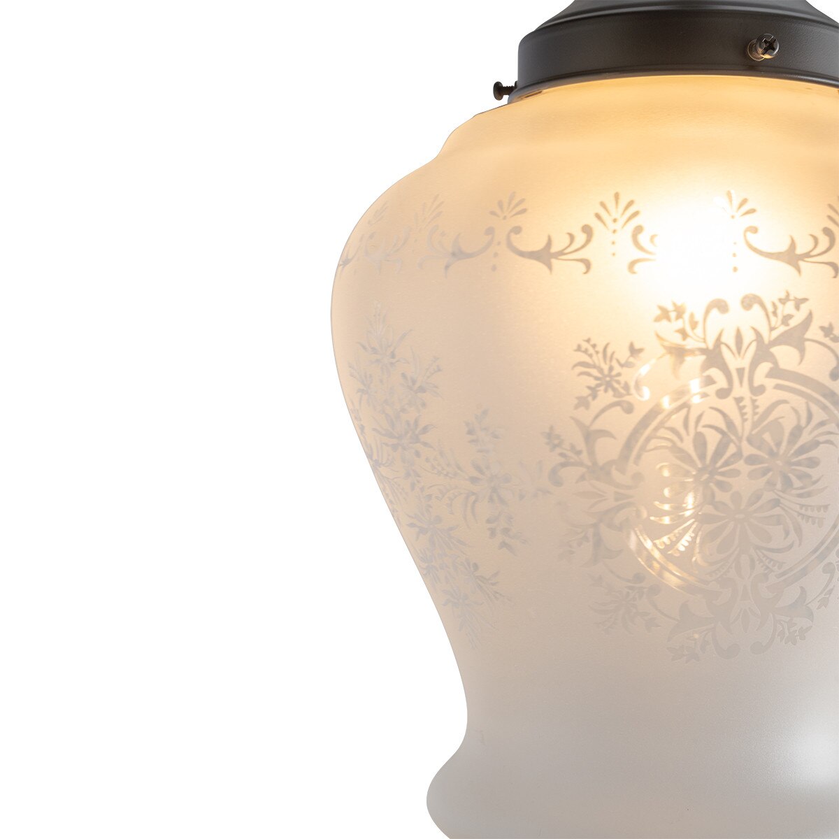 Cambridge Large Pendant Light 3/4" X 1/2 Rod Patina & Frost Etched - 3090395