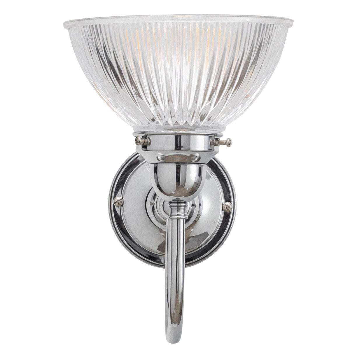 Loxton Wall Light Bracket Chrome & Clear - 3090401