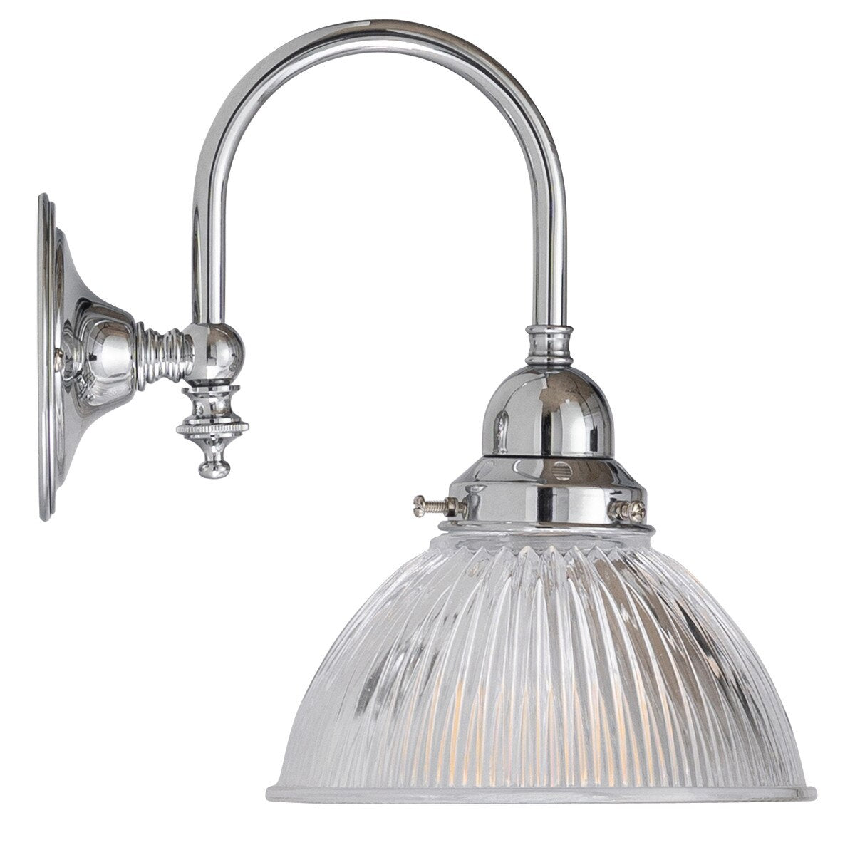 Loxton Wall Light Bracket Chrome & Clear - 3090401