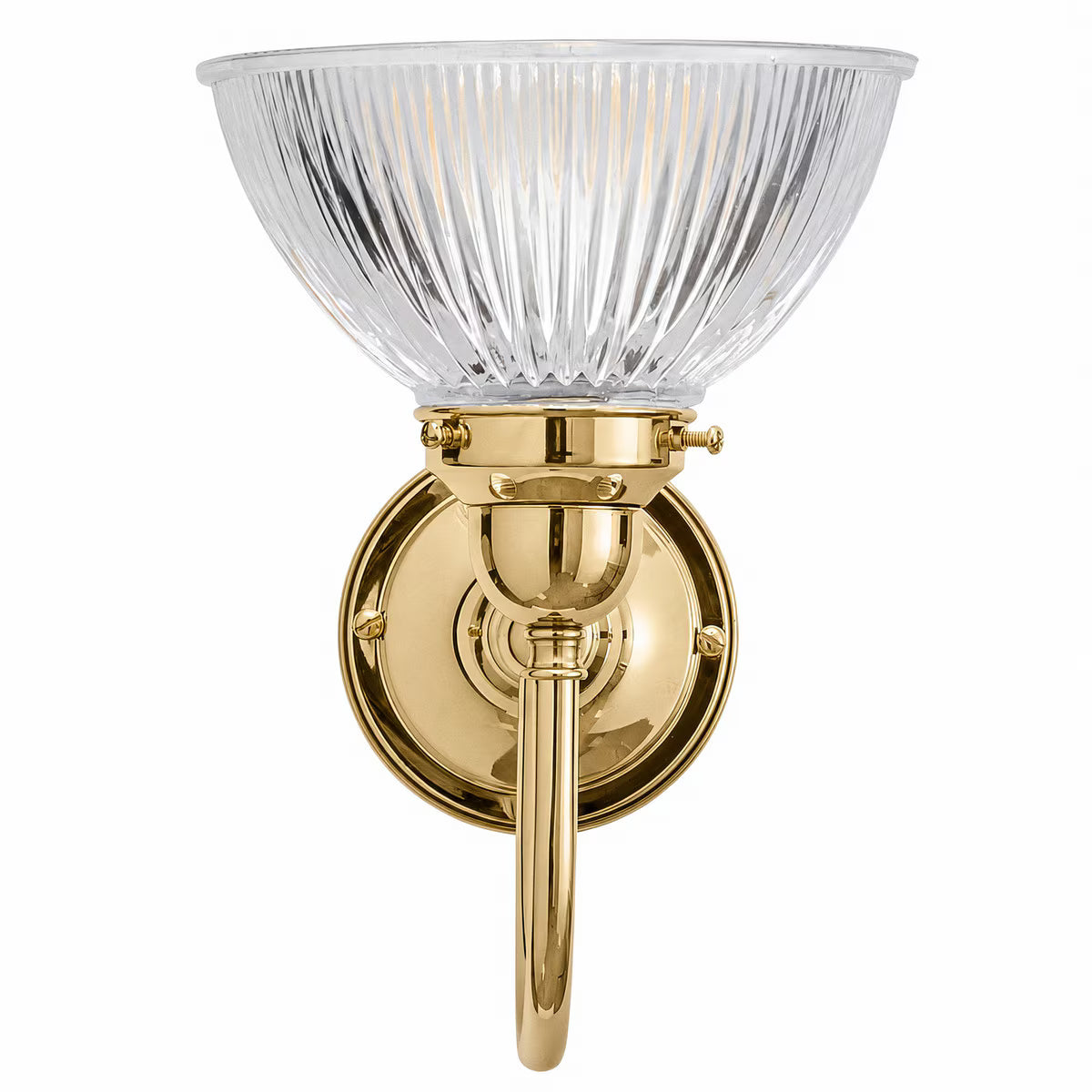 Loxton Wall Light Bracket Polished Brass & Clear - 3090402