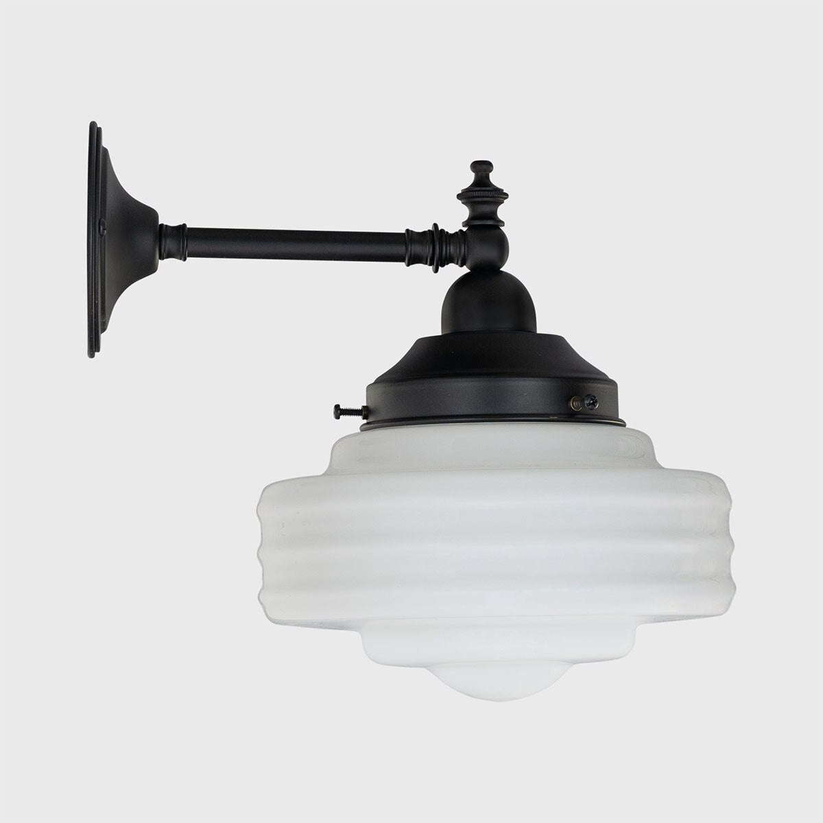 Bentleigh Wall Light Bracket with Detroit Small Shade Patina & Opal Gloss - 3090416