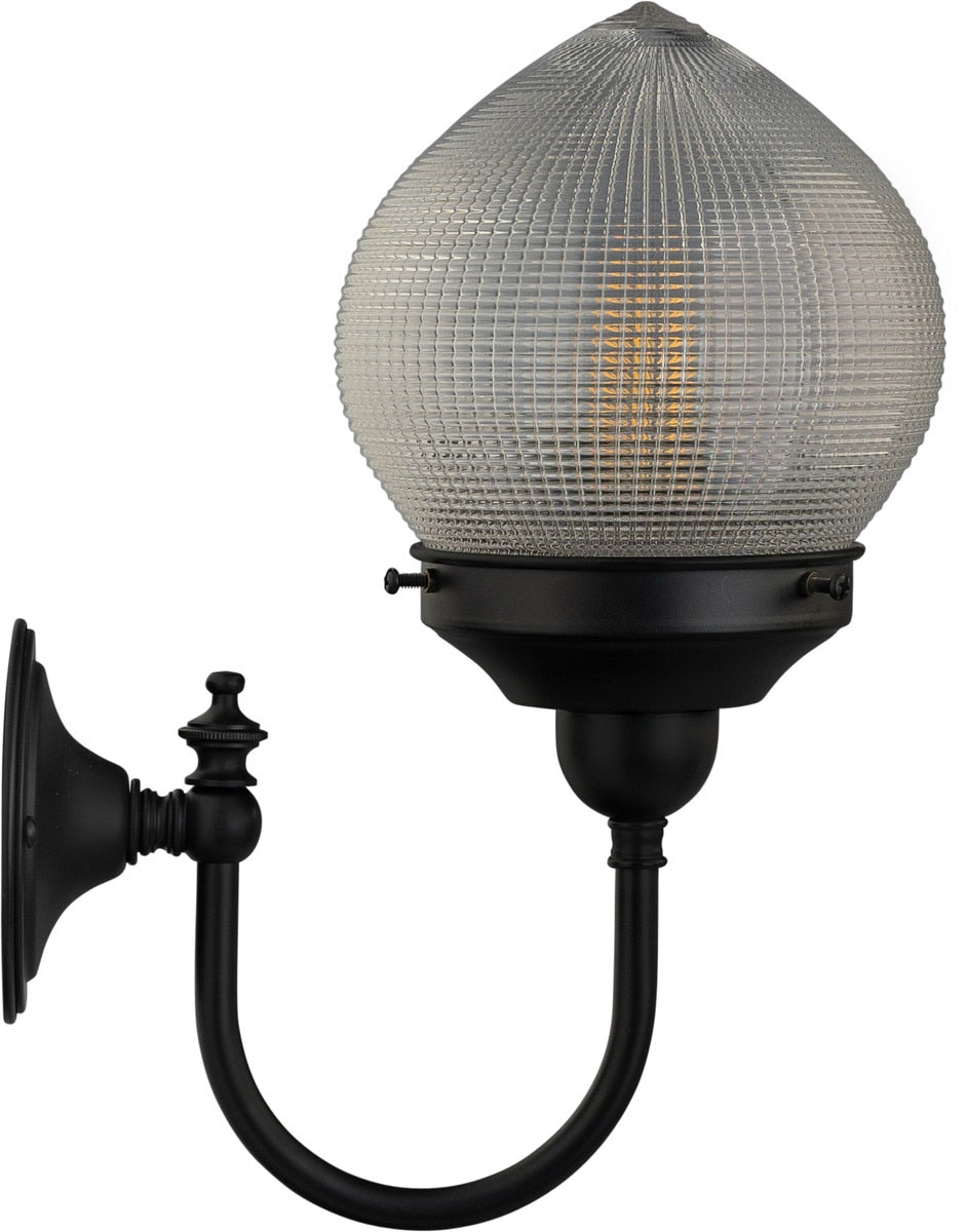 Teardrop Hallophane 6" On Loxton Wall Light Bracket Patina & Clear - 3090446