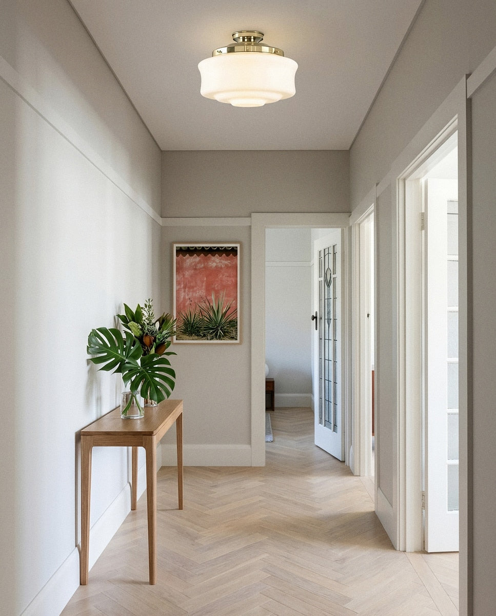 Elwood 12" Batten Fix Light Polished Brass & Opal Gloss - 3090473