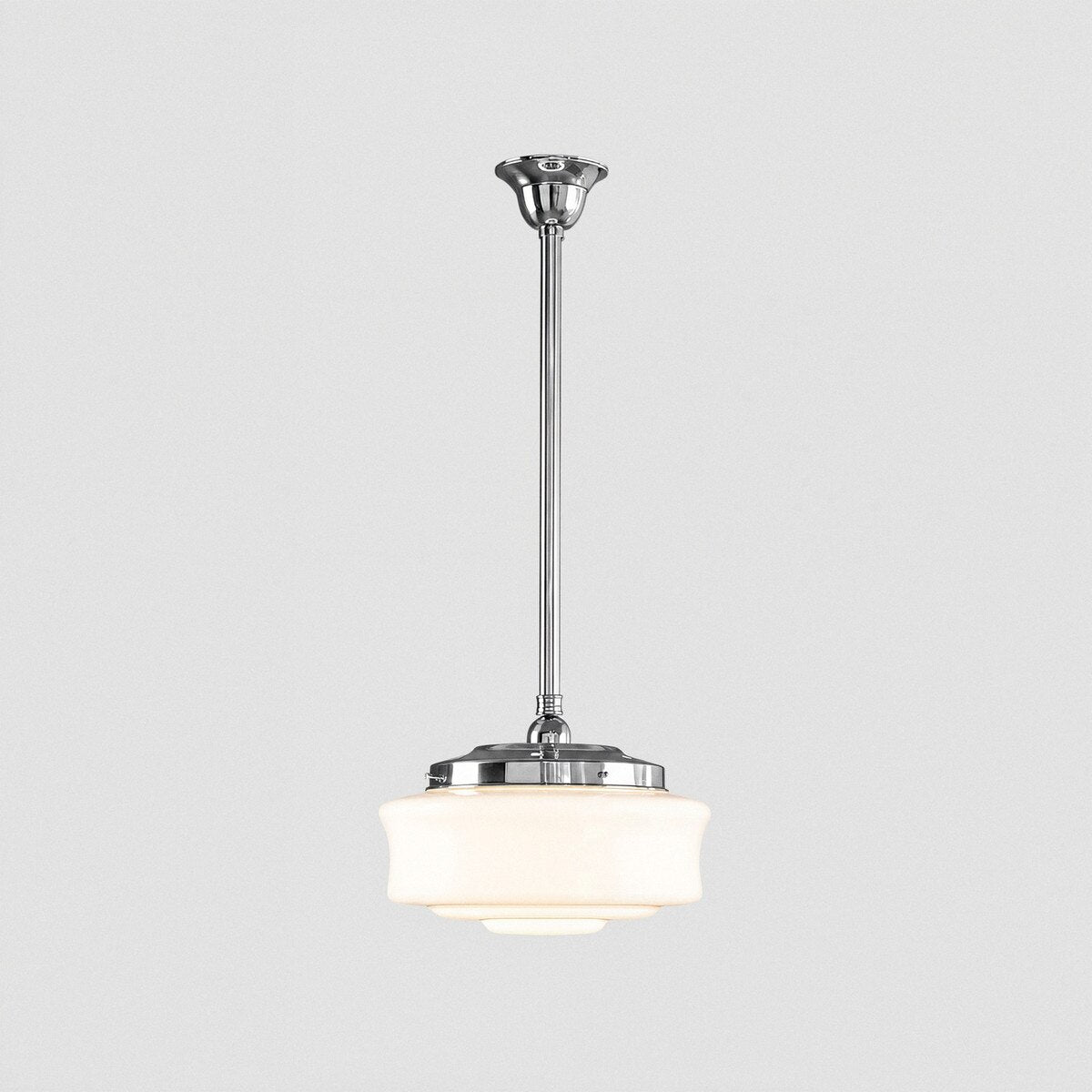 Elwood 12" Pendant Light on Rod Set Chrome & Opal Gloss - LOI3090474A