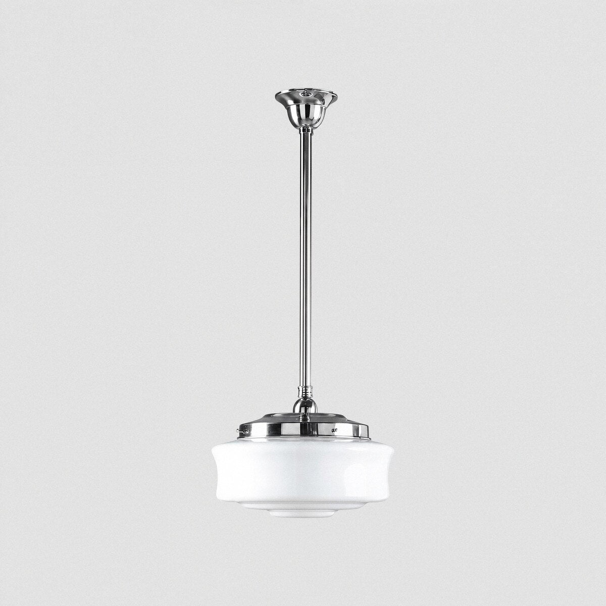 Elwood 12" Pendant Light on Rod Set Chrome & Opal Gloss - LOI3090474A