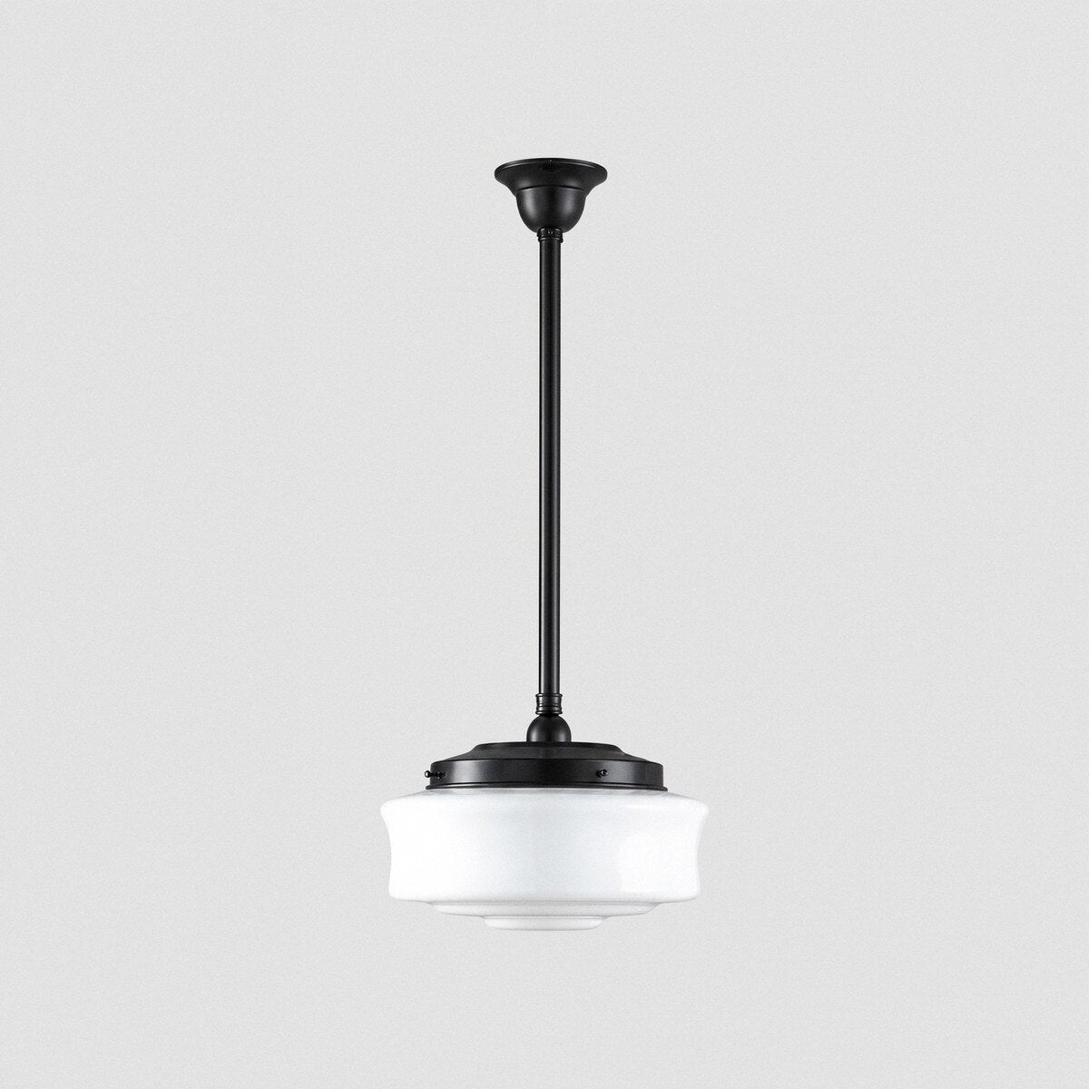 Elwood 12" Pendant Light on Rod Set Patina & Opal Gloss - LOI3090475A