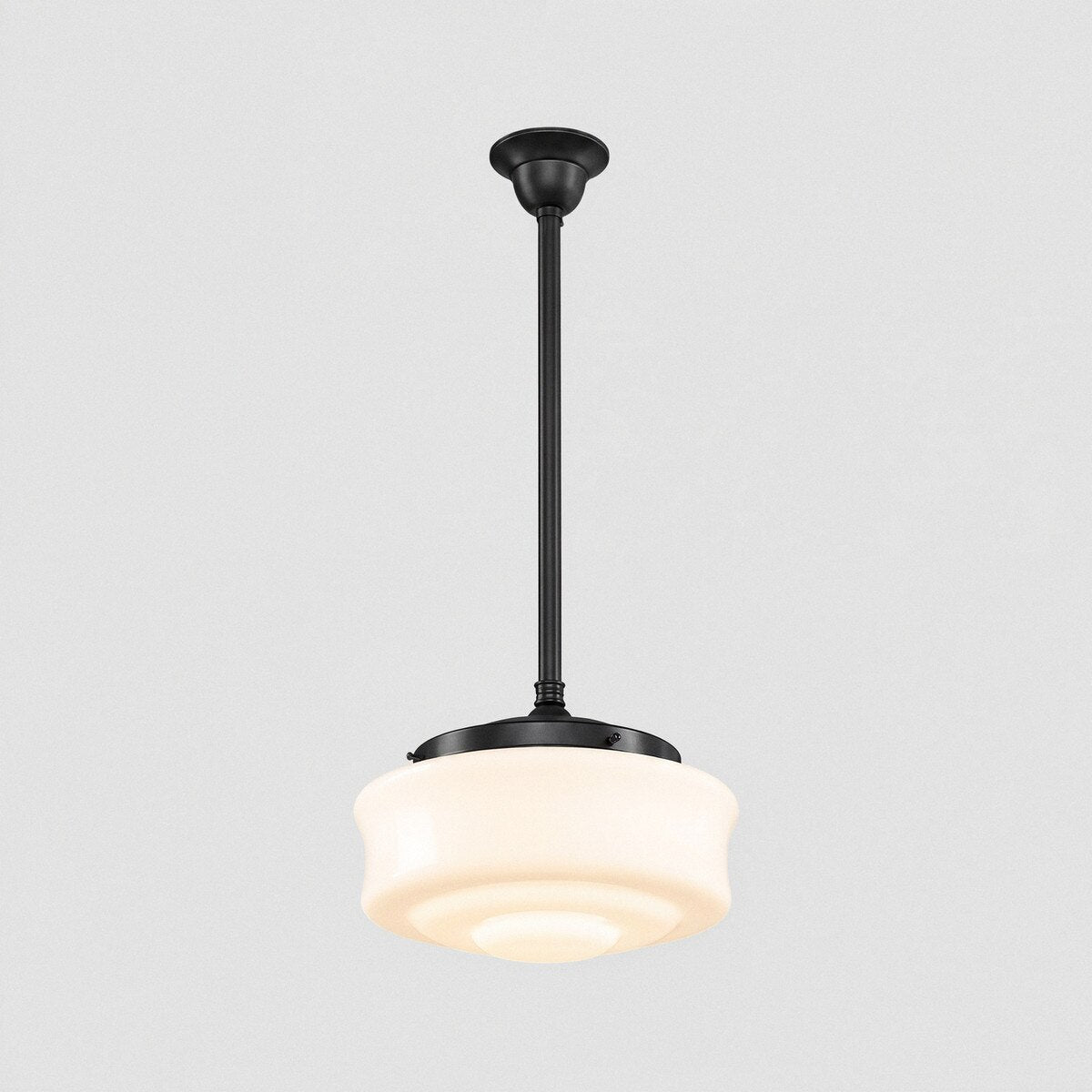 Elwood 12" Pendant Light on Rod Set Patina & Opal Gloss - LOI3090475A