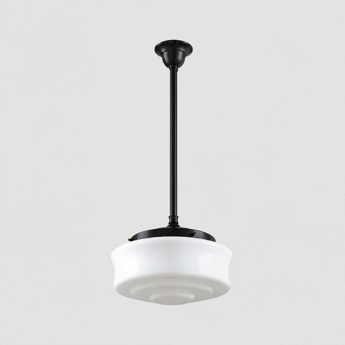 Elwood 12" Pendant Light on Rod Set Patina & Opal Gloss - LOI3090475A