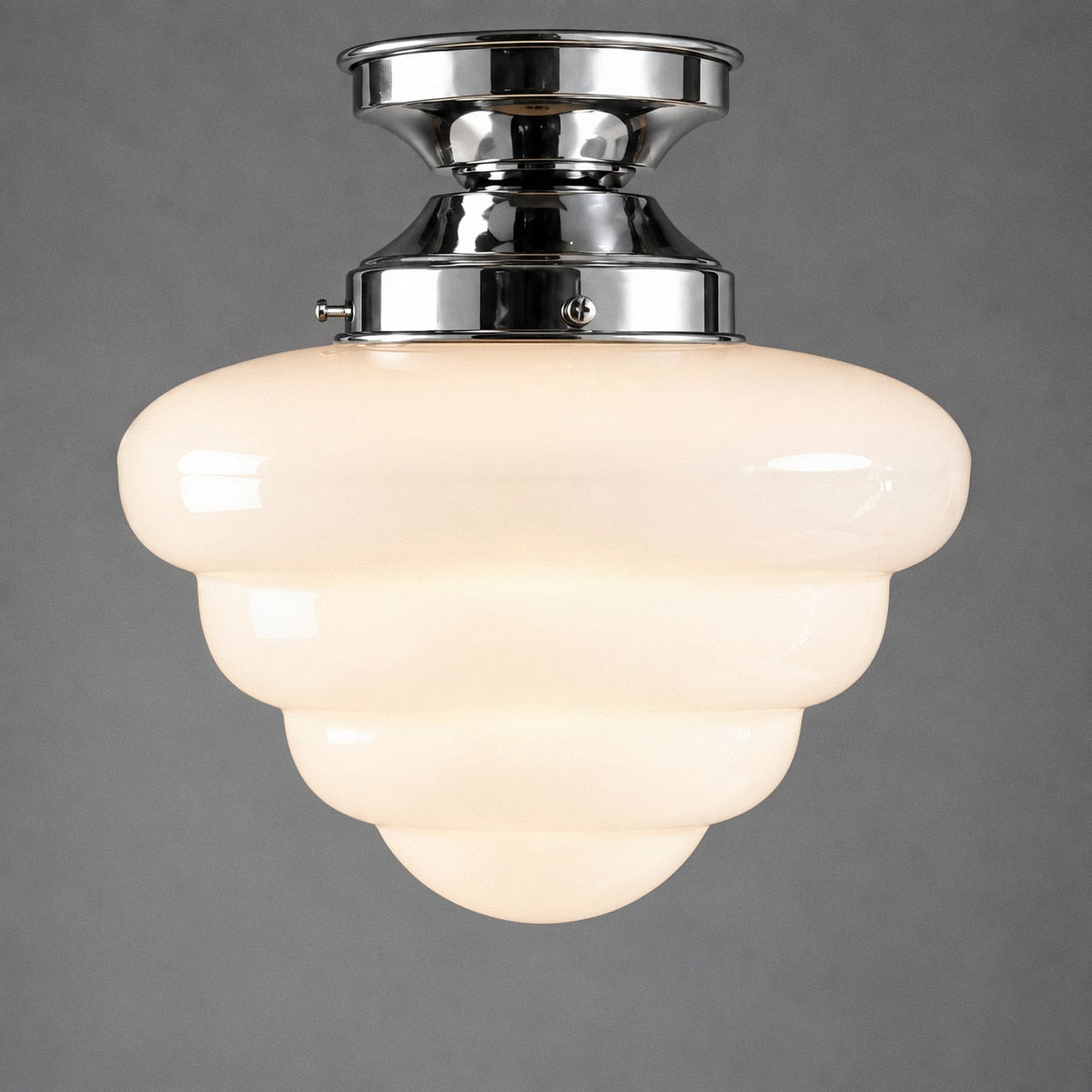 DIY Batten Fix Chrome With 10" Beehive Opal Glass - 3090484