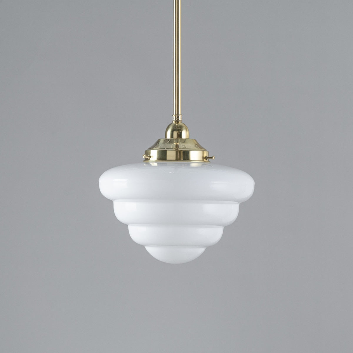 Single Rod Pendant Brass With 10" Beehive Opal Glass - 3090486