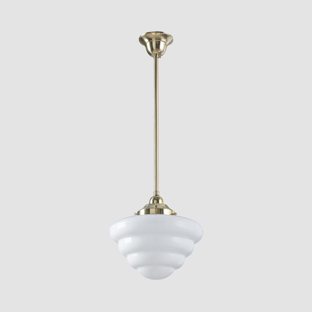 Single Rod Pendant Brass With 10" Beehive Opal Glass - 3090486