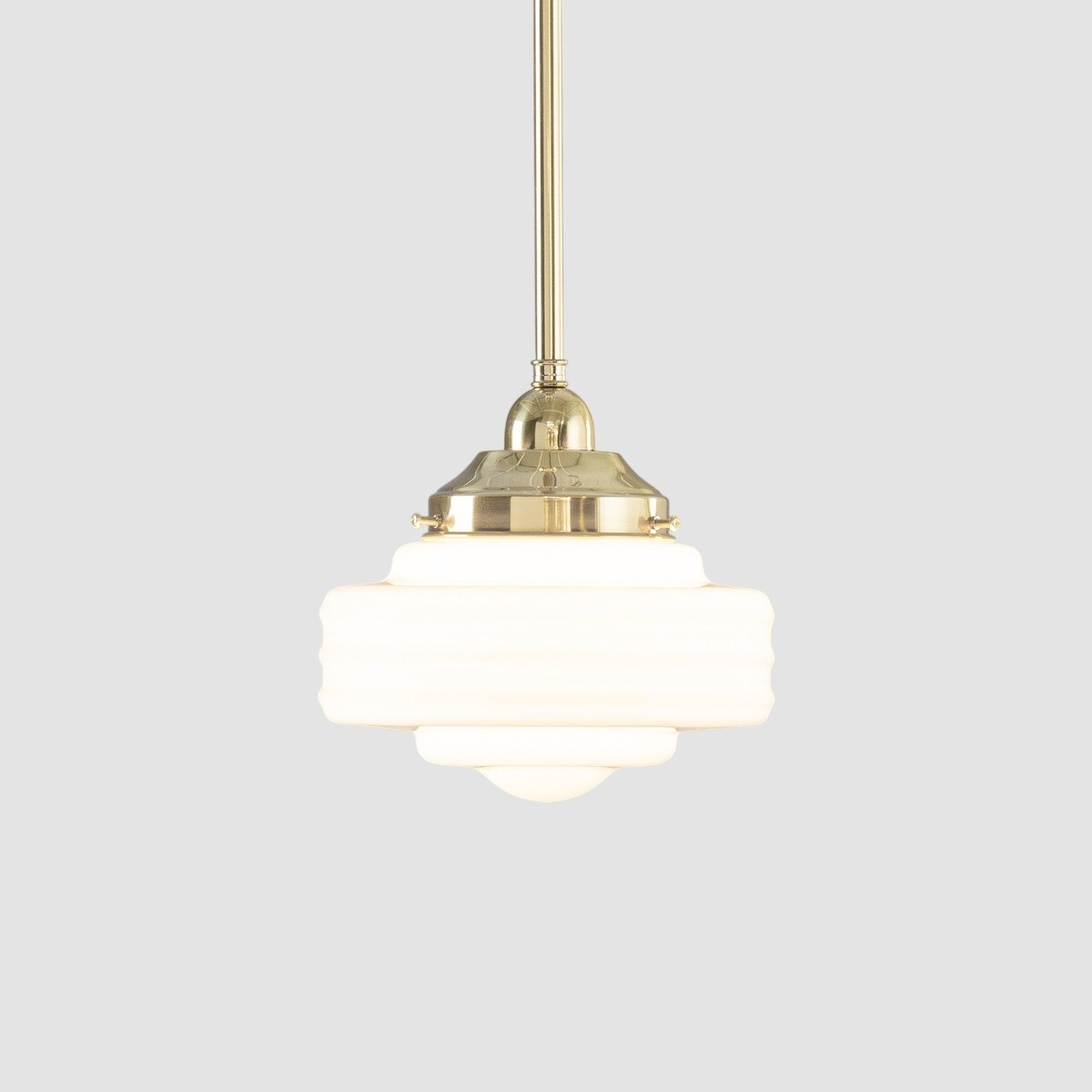 Detroit 8" Pendant Light Polished Brass & Opal Gloss - 3090510
