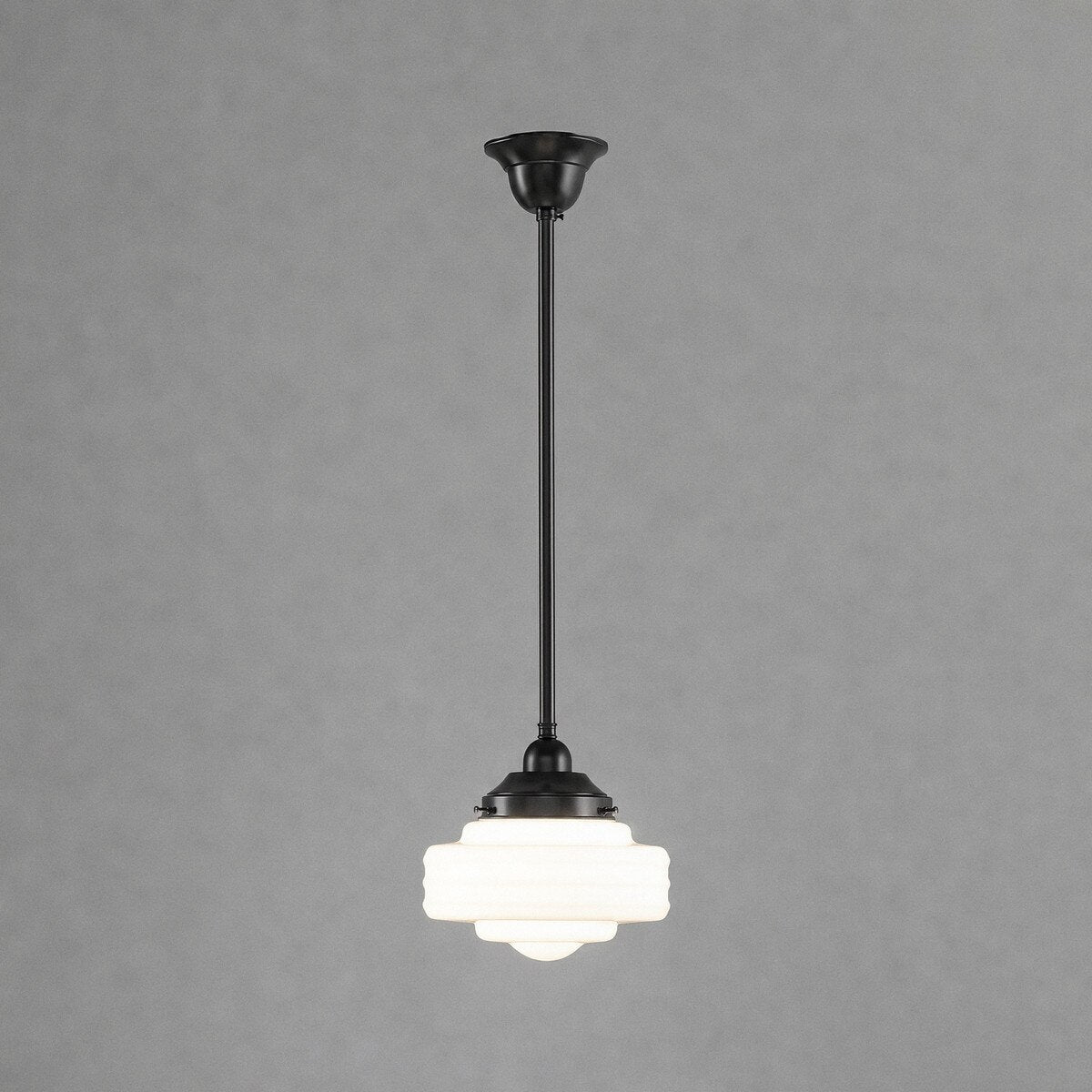 Detroit 8" Pendant Light Patina & Opal Gloss - 3090512