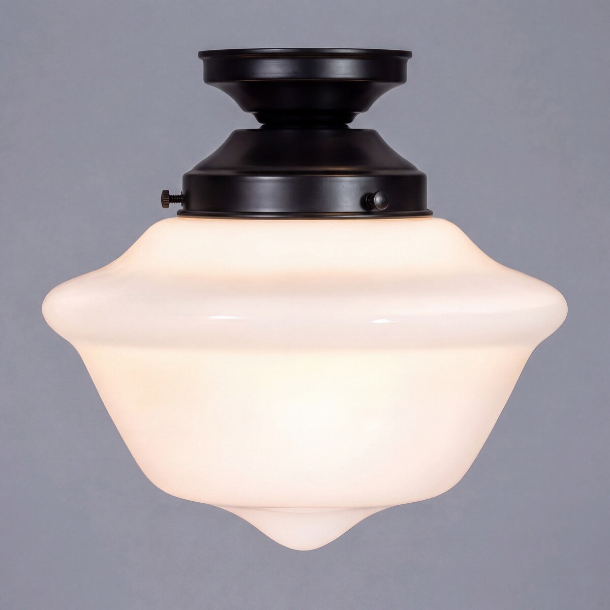 Victorian Schoolhouse 9" Batten Fix Light Patina & Opal Gloss - 3090533