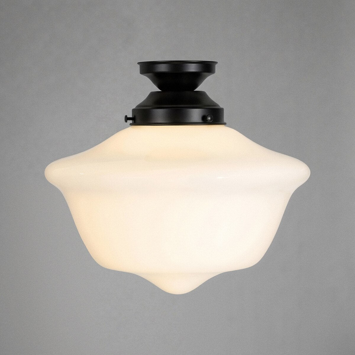 Victorian Schoolhouse 12" Batten Fix Light Patina & Opal Gloss - 3090539