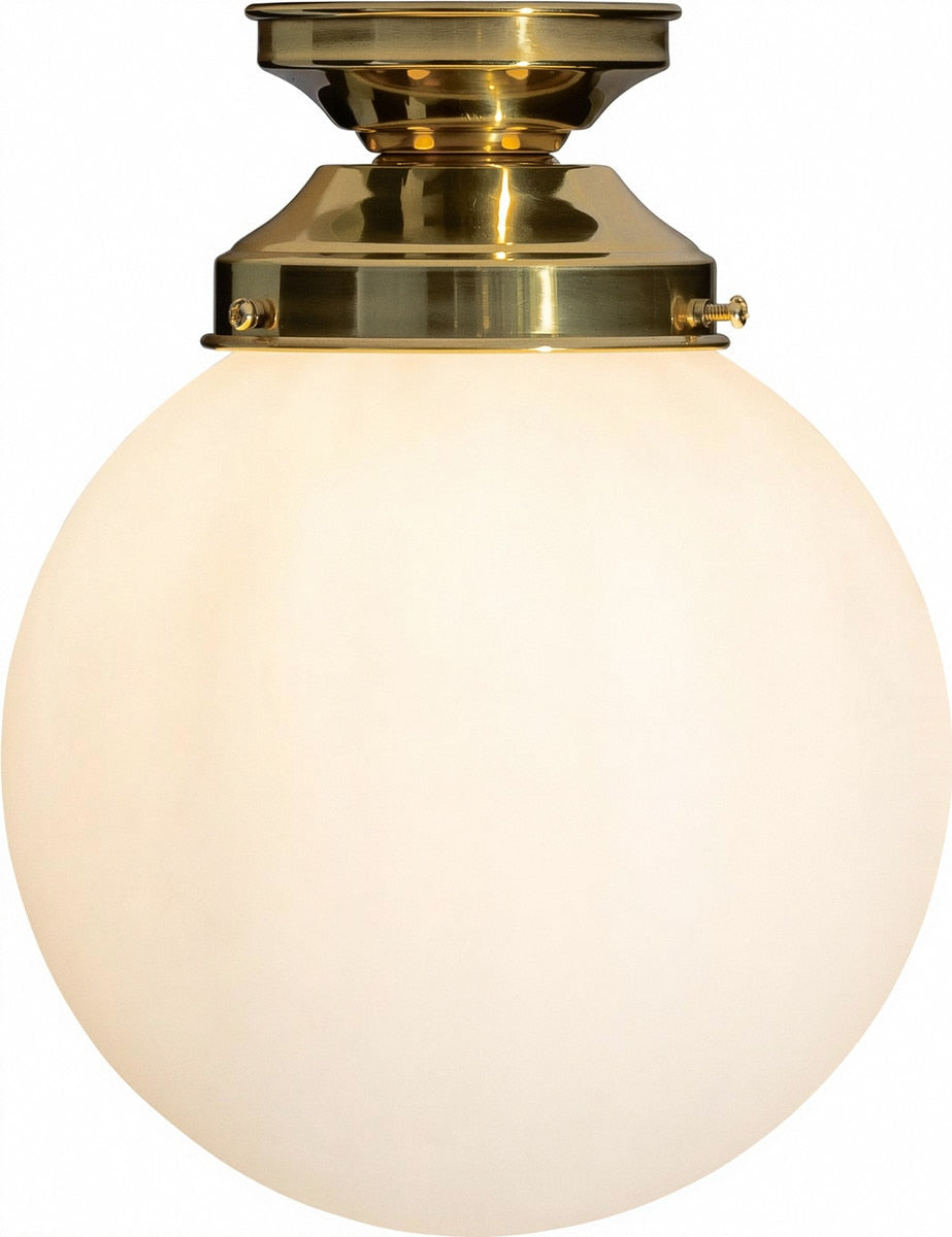 Sphere 8" Batten Light Polished Brass & Opal Matt - 3090549