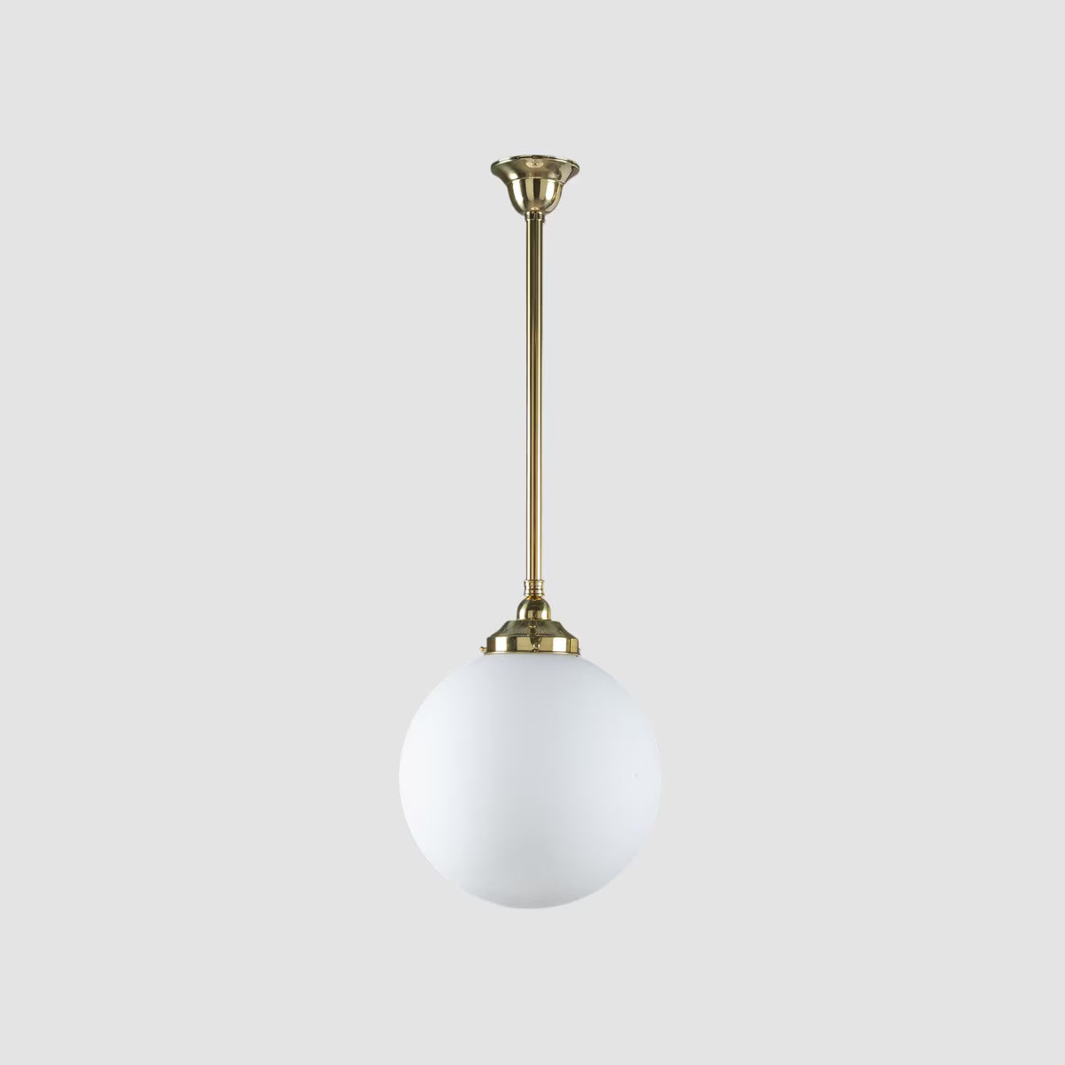 Sphere 12" Pendant Light on Rod Set 3/4" x 1/2M Polished Brass & Opal Matte - 3090559
