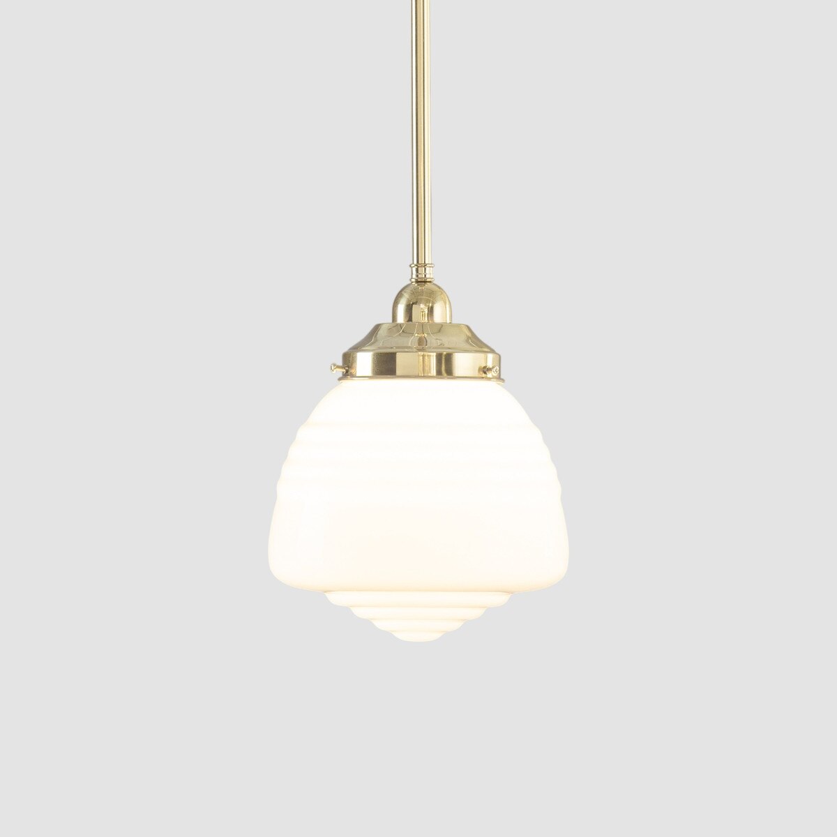 Domec Pendant Light Polished Brass & Opal Gloss - 3090597