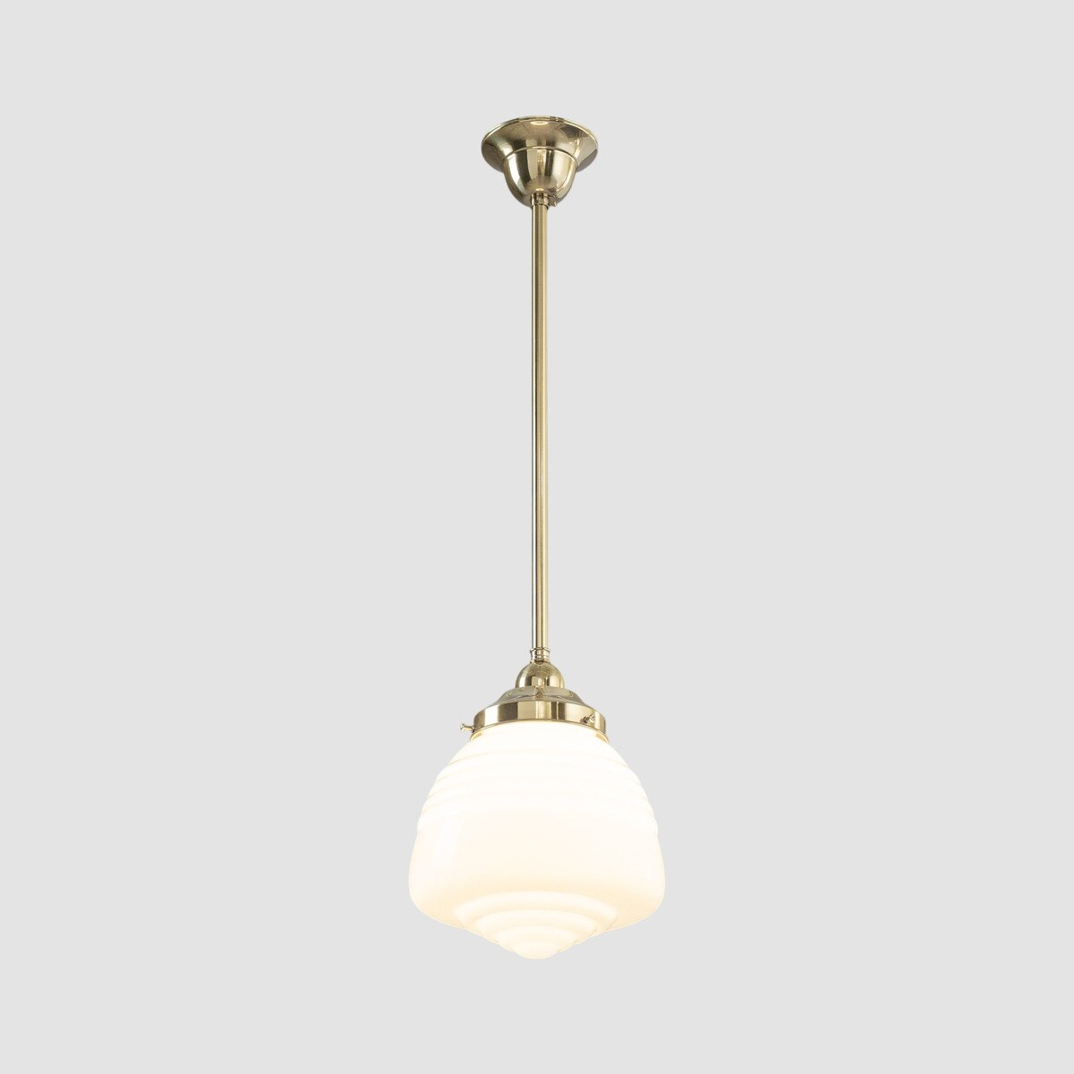 Domec Pendant Light Polished Brass & Opal Gloss - 3090597