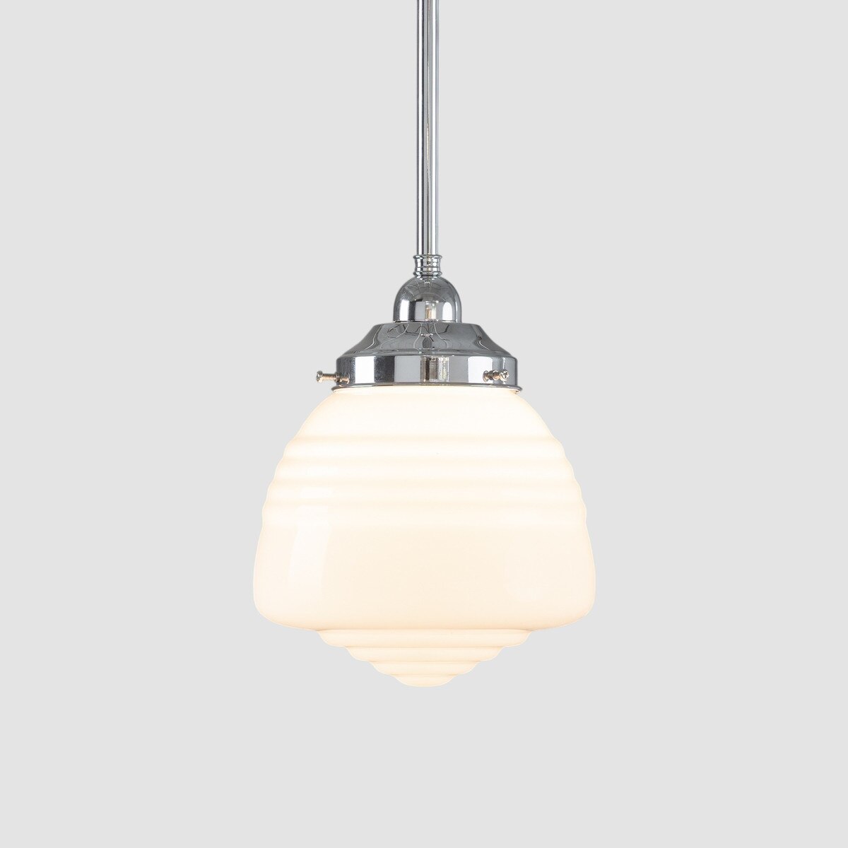 Domec Pendant Light Chrome & Opal Gloss - 3090599