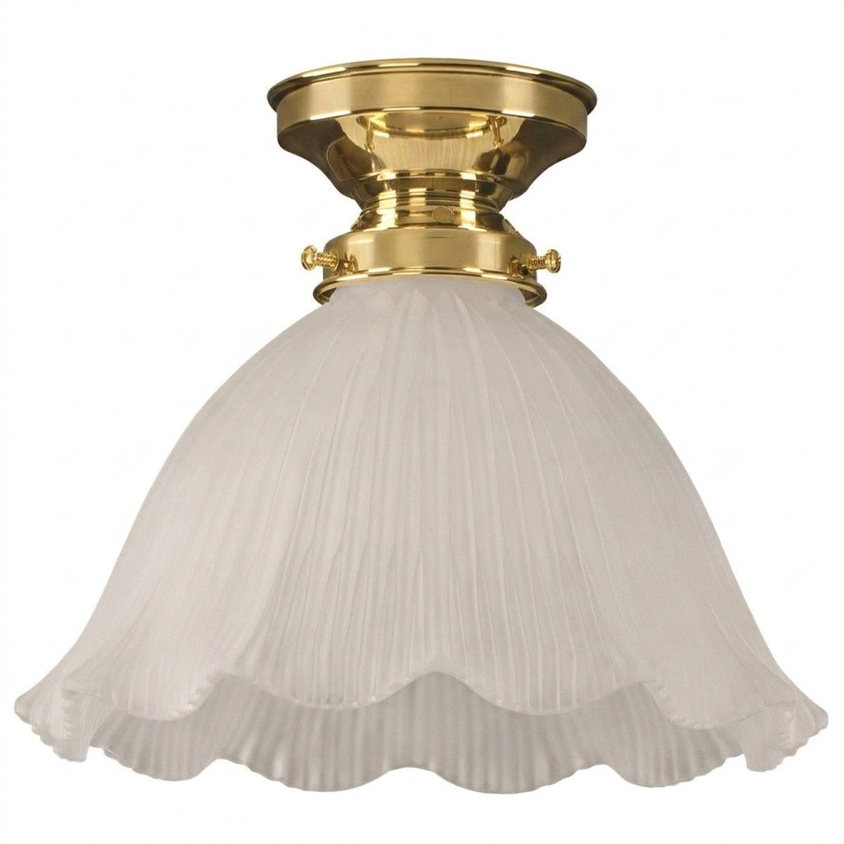 Hallophane 9" Batten Fix Light Polished Brass & Frost - 3090609