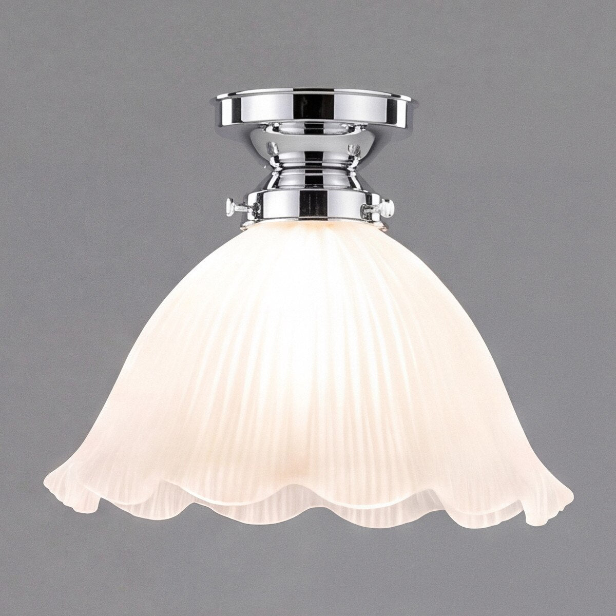 Hallophane 9" Batten Fix Light Chrome & Frost - 3090611