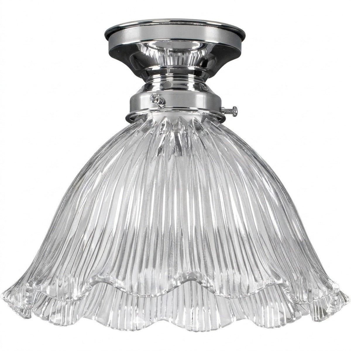 Hallophane 9" Batten Fix Light Chrome & Clear - 3090612